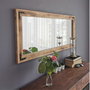 Hanah Home Espejo Bohemio de Madera Maciza de Pino en Nogal